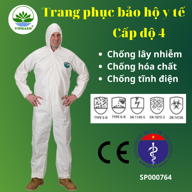 Trang phục bảo hộ y tế cấp độ 4 (4 món)