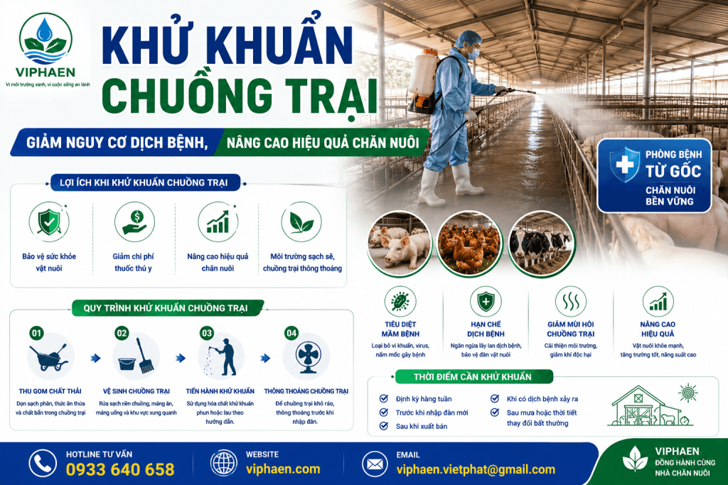 khử khuẩn chuồng trại