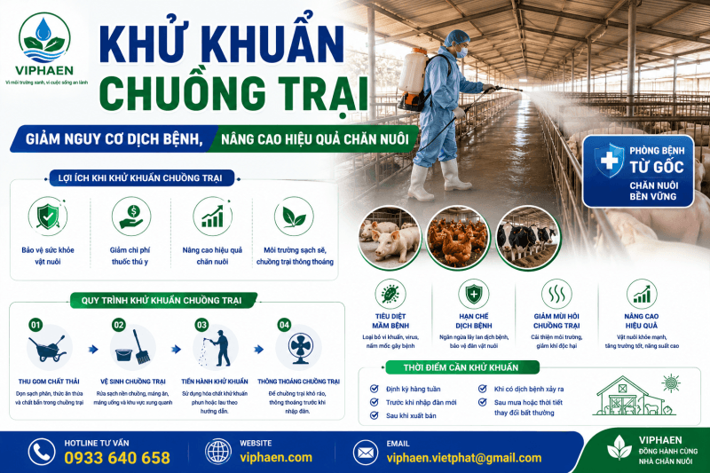 khử khuẩn chuồng trại